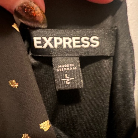 EXPRESS TASSEL TIE SURPLICE MAXI DRESS sz L - Picture 3 of 5